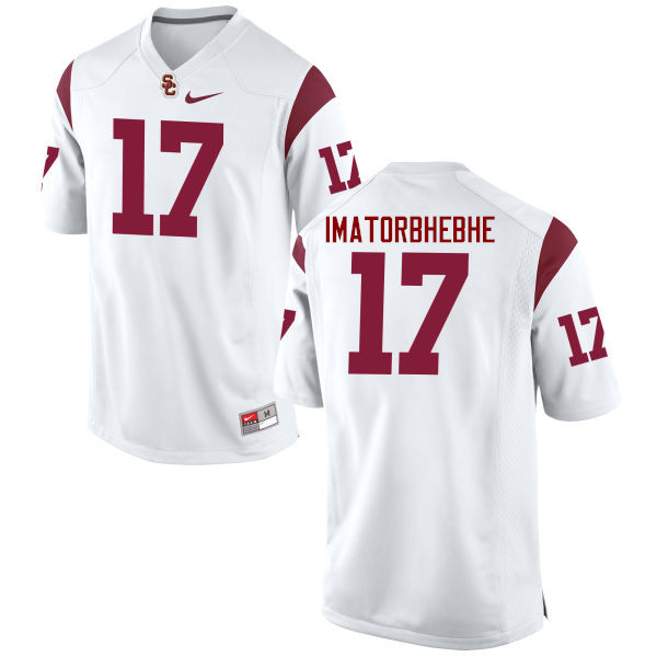 Men #17 Josh Imatorbhebhe USC Trojans College Football Jerseys-White